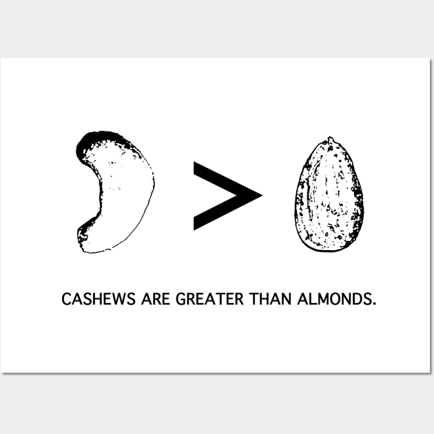 Cashews > Almonds Wall Art by FlyingVampireFrogs